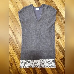 Bailey/44 By Anthropologie Over The Rainbow Knit Sweater with Snakeskin Leather